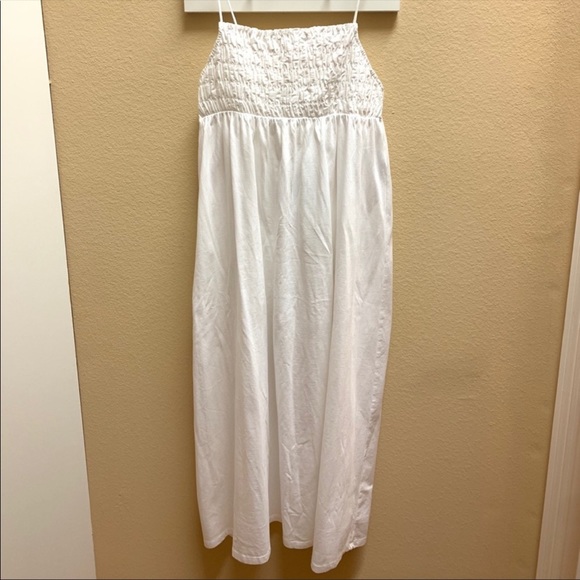 Zara Elasticized White Dress Small - Picture 11 of 12